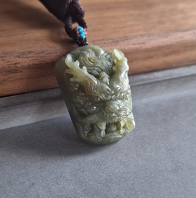 Small faucet pendant | Myanmar natural grade A jade | Faucet pendant jade - Necklaces - Jade 