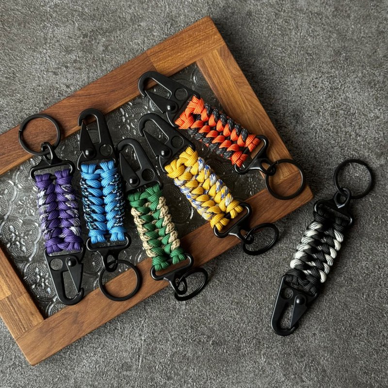 6 types of paracord braided buckle key rings - ที่ห้อยกุญแจ - ไนลอน 