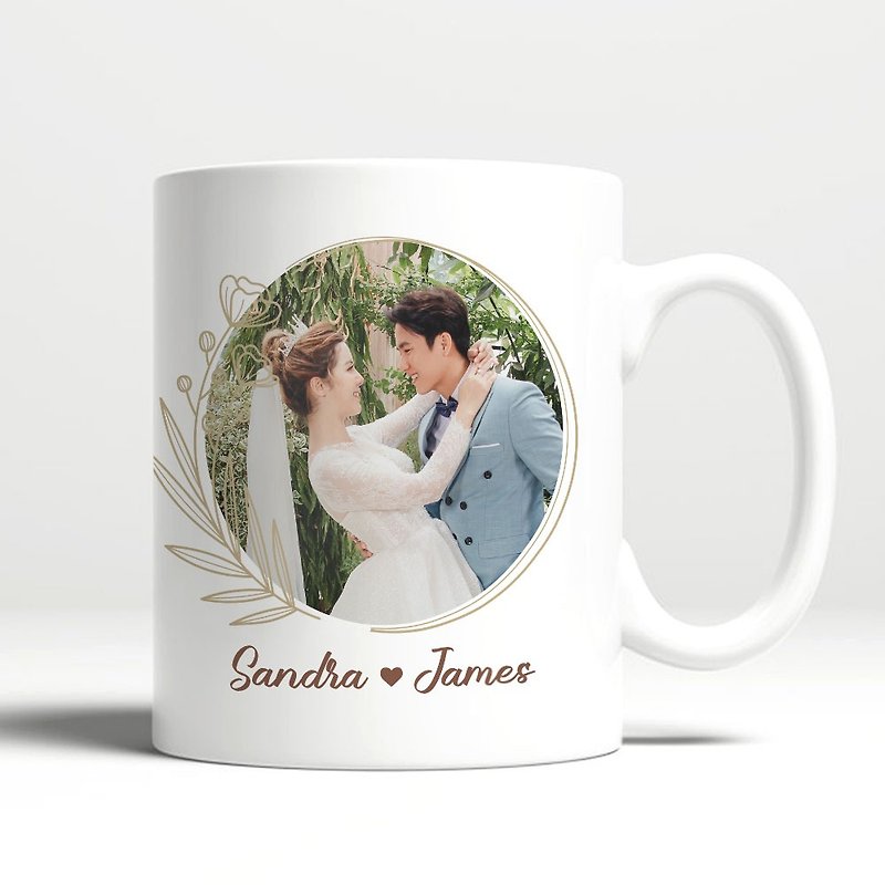 Customized mug with pictures - elegant style - enhance the clarity of photos - Mugs - Pottery White
