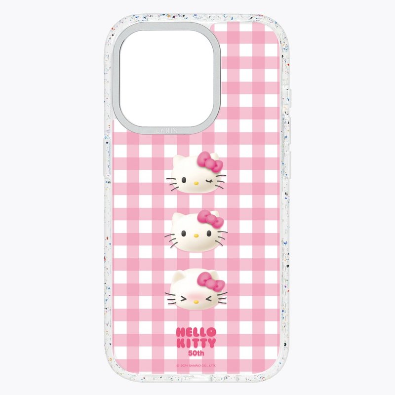 HelloKitty 50週年－野餐趣(粉) 透彩框 標準版/磁吸版 iPhone - 手機殼/手機套 - 環保材質 粉紅色