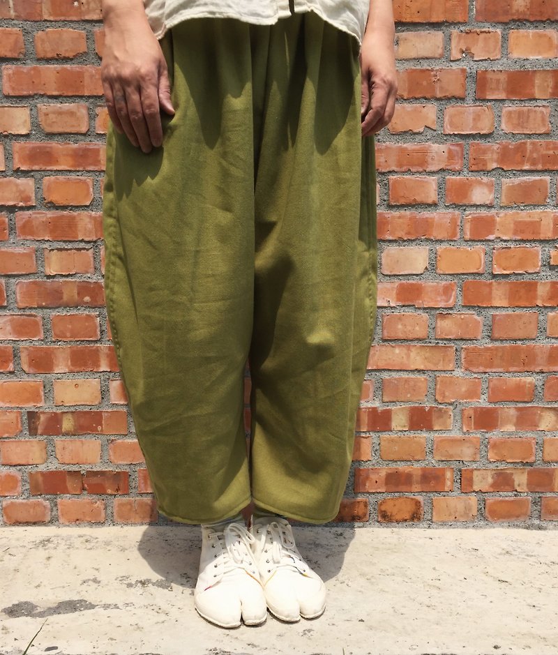 Japanese cotton and Linen loose bubble pocket bloomers - Women's Pants - Cotton & Hemp Multicolor