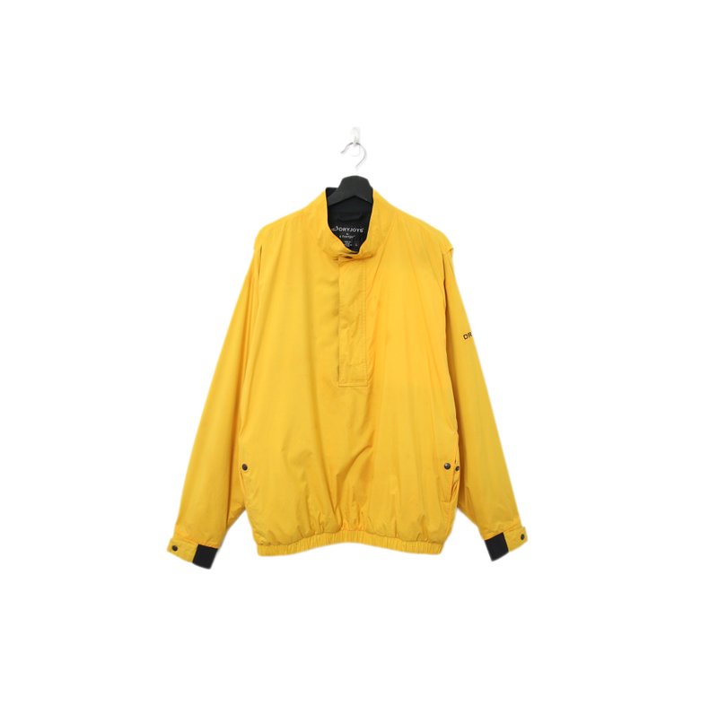 Back to Green- 防風套頭罩衫 經典黃 長袖 f-02//vintage - 其他 - 尼龍 