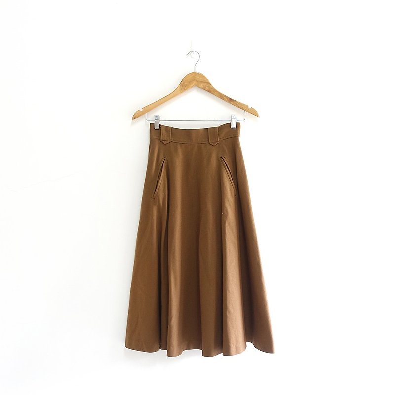 │Slowly │ Khaki hair - Vintage │vintage vintage. Art. Japan - Skirts - Wool Gold