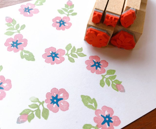 消しゴムはんこNo.48  花束 消しゴムはんこNo.48 花束