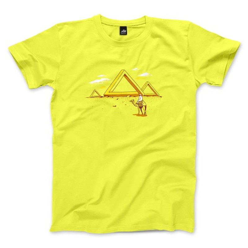 Penrose Triangle - Fluorescent Yellow - Unisex T-Shirt - Men's T-Shirts & Tops - Cotton & Hemp 