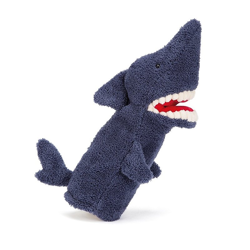 Jellycat Toothy Shark Hand Puppet 26cm - Stuffed Dolls & Figurines - Cotton & Hemp Blue