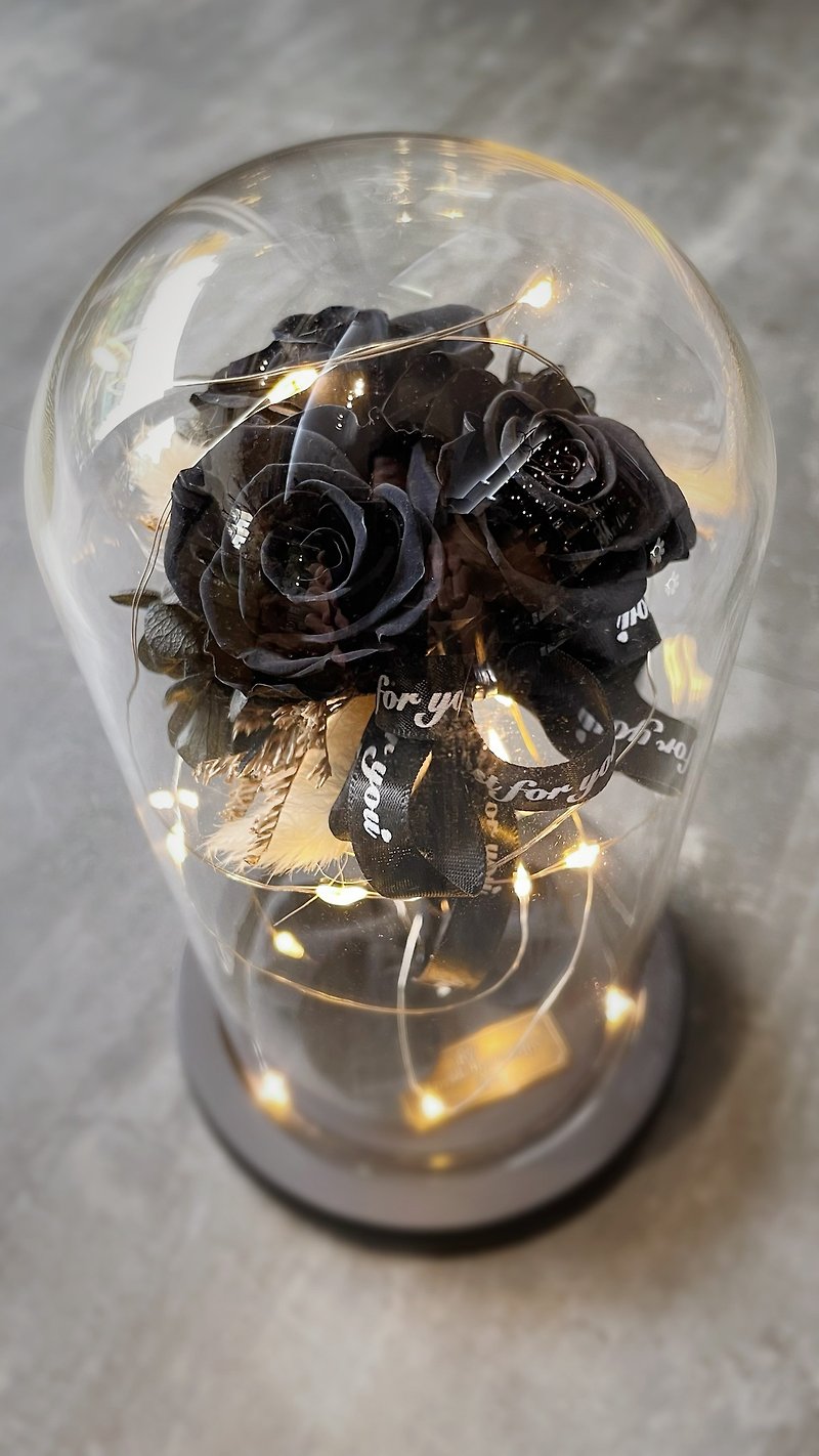 情人節花禮 / 三朵黑玫瑰 520我愛你 - 乾花/永生花 - 植物．花 黑色