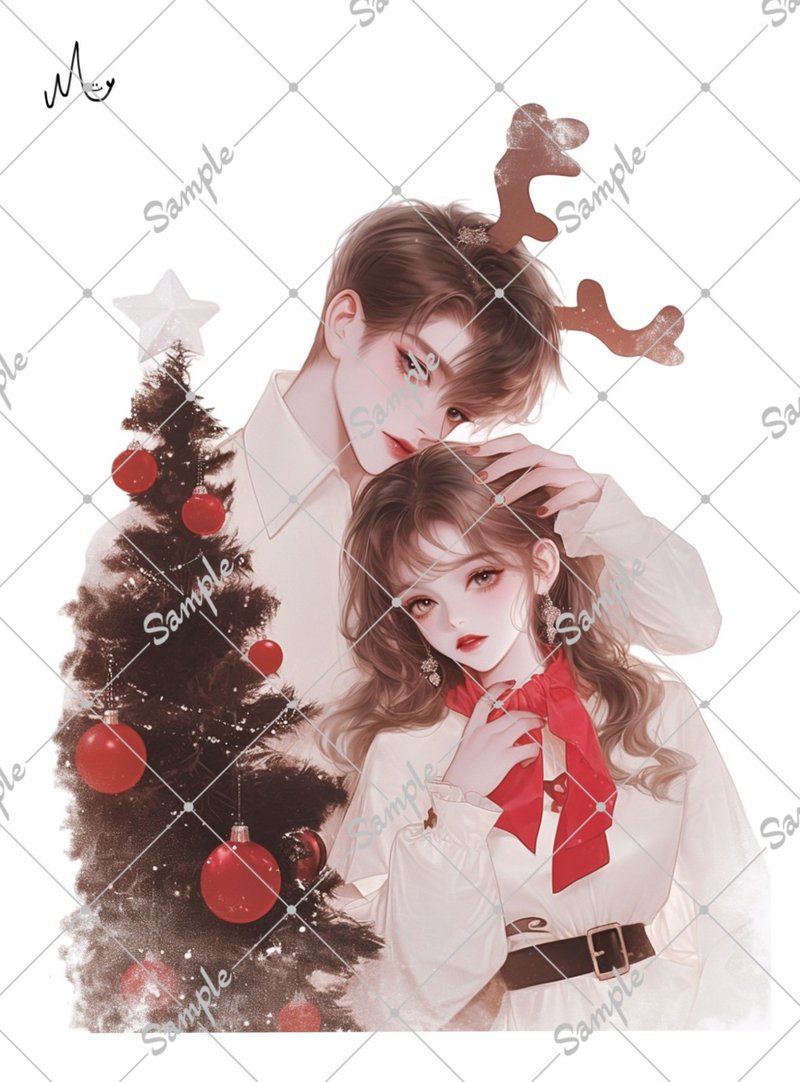 Original character stickers Christmas until December 15th - สติกเกอร์ - กระดาษ 