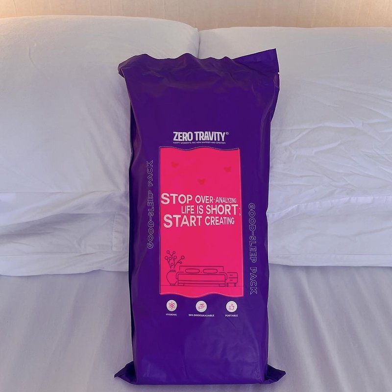 【旅行出門必備】醫療級滅菌 x 環保安睡套裝 (Queen size) - 野餐墊/露營用品 - 植物．花 紫色