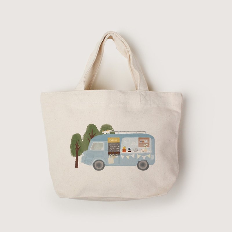 Tote Bag + illustration - Handbags & Totes - Cotton & Hemp White