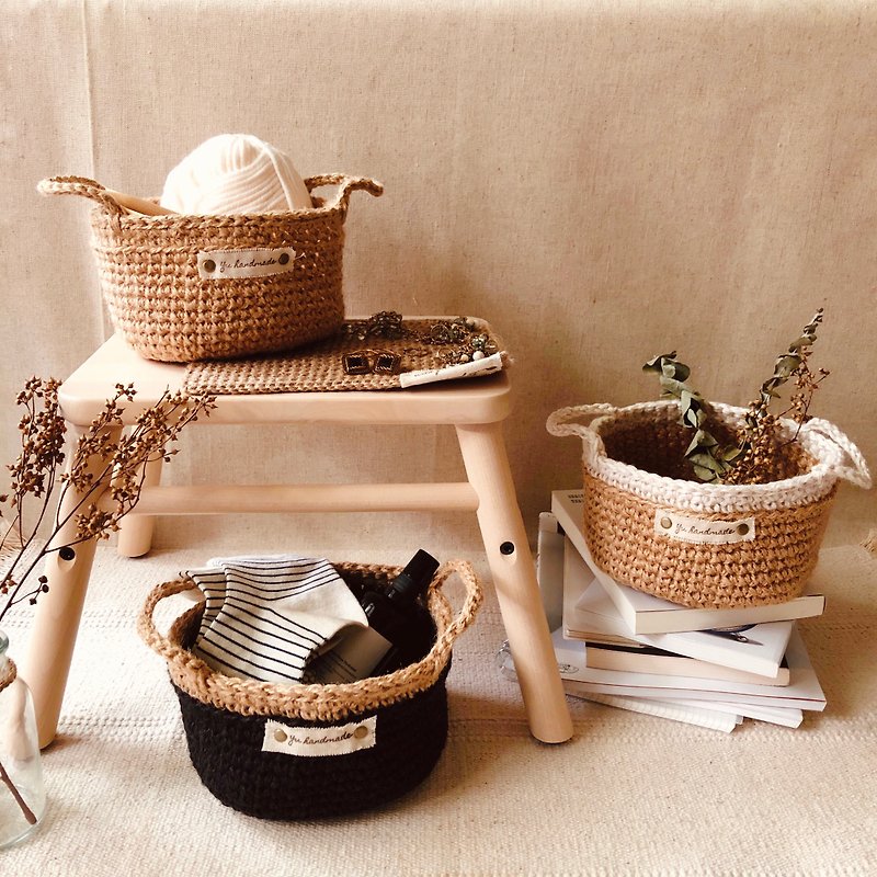 Yu・Linen Braided Groceries-Storage Basket (Not replenished when sold out) - Storage - Cotton & Hemp Brown