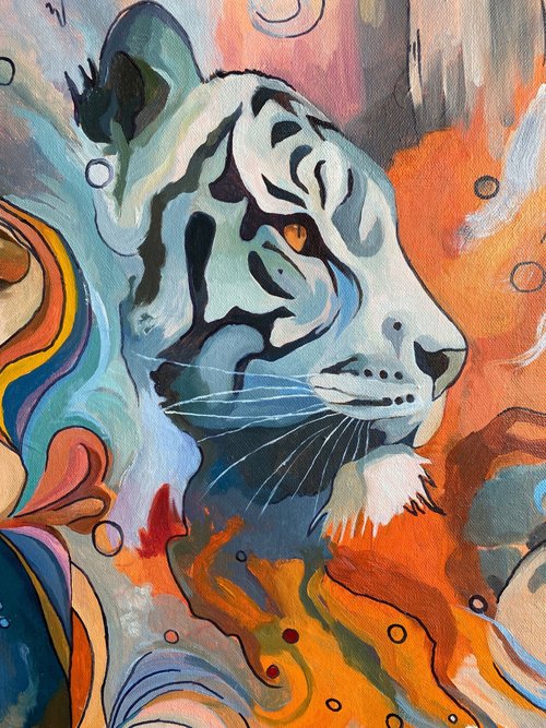 油絵　虎 油絵 虎 - メルカリ