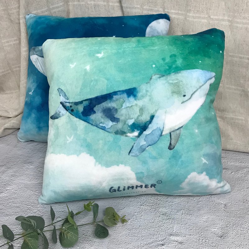 天空島鯨魚 - 絨毛午睡 / 沙發枕 - 枕頭/抱枕 - 其他材質 