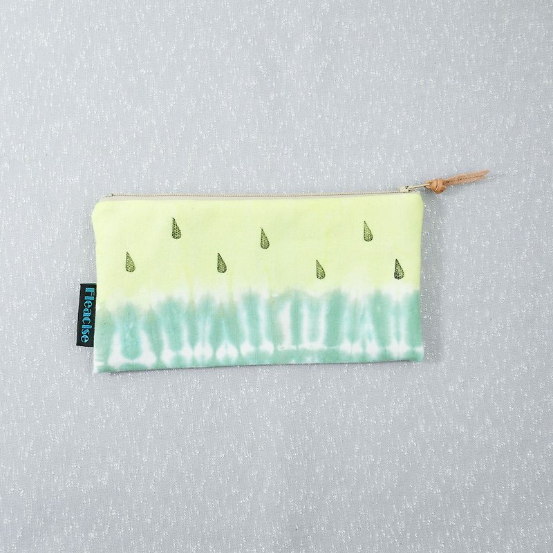 Tie-dye handmade Pencil Case Cosmetic bag Purse Zipper bag : Watermelon : - กล่องดินสอ/ถุงดินสอ - ผ้าฝ้าย/ผ้าลินิน สีเหลือง