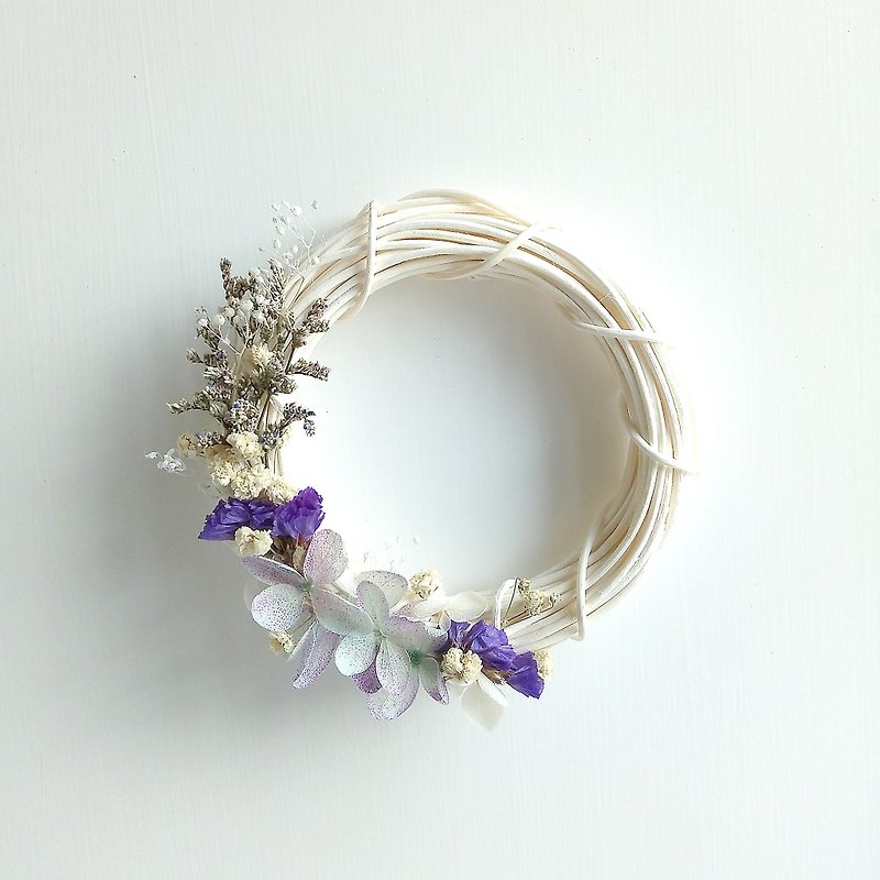 Wreath | Natural Dried flower | birthday gift - Items for Display - Plants & Flowers Purple