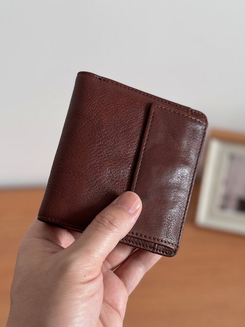 Unique second-hand wrinkled leather wallet - กระเป๋าสตางค์ - หนังแท้ 