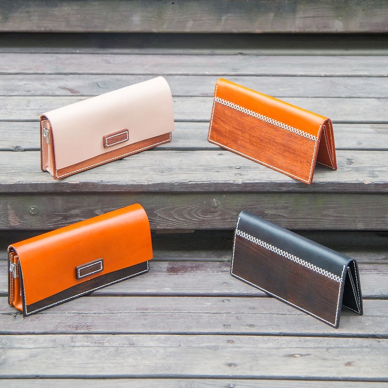 オリジナルの木製ウォレットハンドバッグベニヤとレトロな原宿スタイルを組み合わせたもの - 財布 - 革 