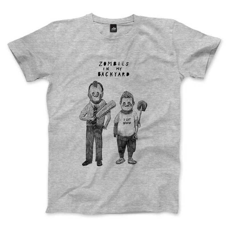 Shaun & Ed - dark gray Linen- neutral T-shirt - Men's T-Shirts & Tops - Cotton & Hemp Gray