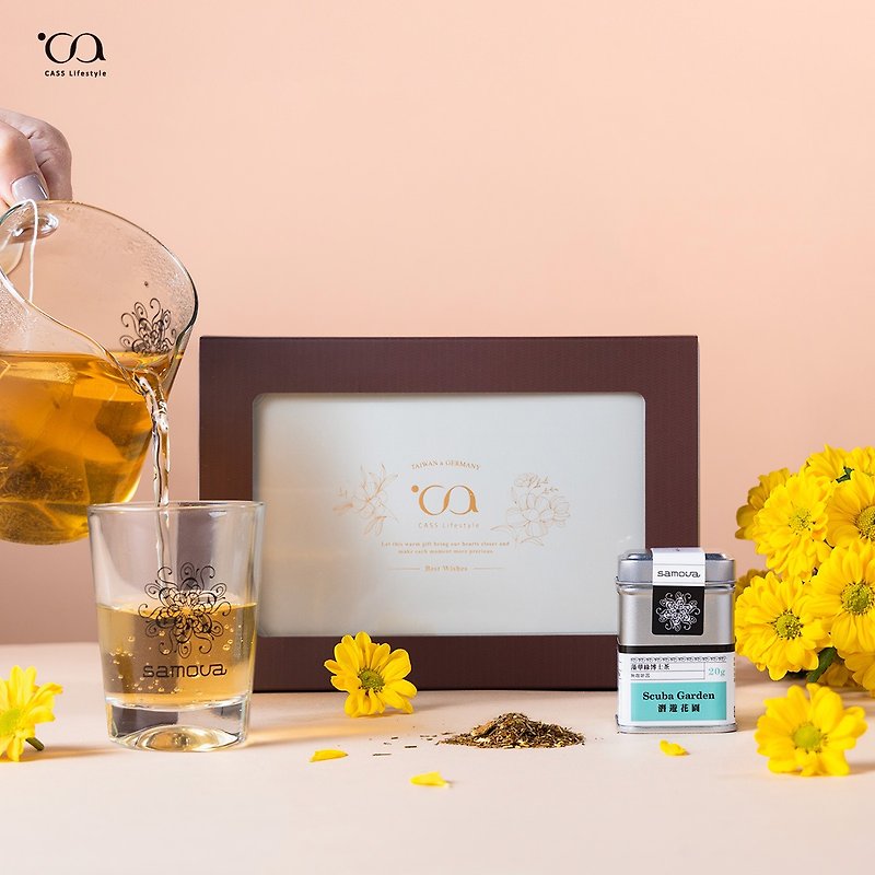 【samova】Flower Time Series Secret Garden European Style Gift Box | Tea Bag Tea Gift Box - ชา - พืช/ดอกไม้ สีทอง