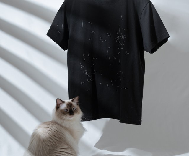 猫の毛で染まりそうT（限定生産の猫好き必着） - ショップ acatthing T