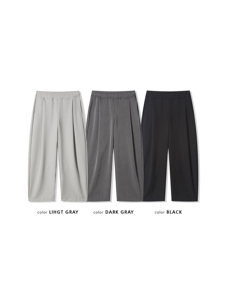 The Lazy Drape Signature Trouser - Casual & Formal - Unisex - Available in 2 Colors - Dark gray pen - Women's Pants - Other Man-Made Fibers Gray