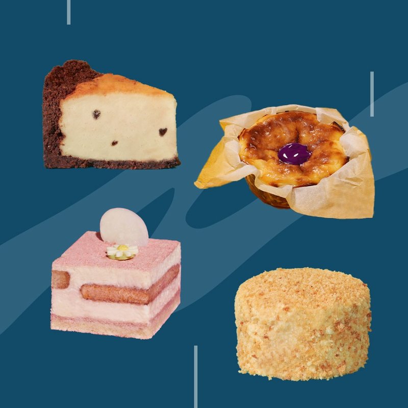 【No. 5 Cheese】Cheese Cake Comprehensive Set (4 pieces) - Cake & Desserts - Fresh Ingredients 