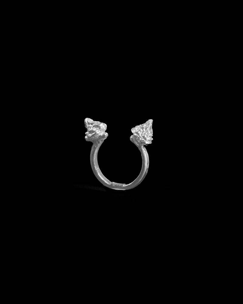 Silver 99.9 Choxcream 1 Ring - 戒指 - 銀 銀色