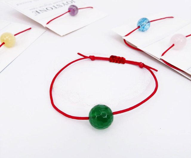 Red String Bracelet, Jade Doughnut Lucky Wish Braclet, Bracelet