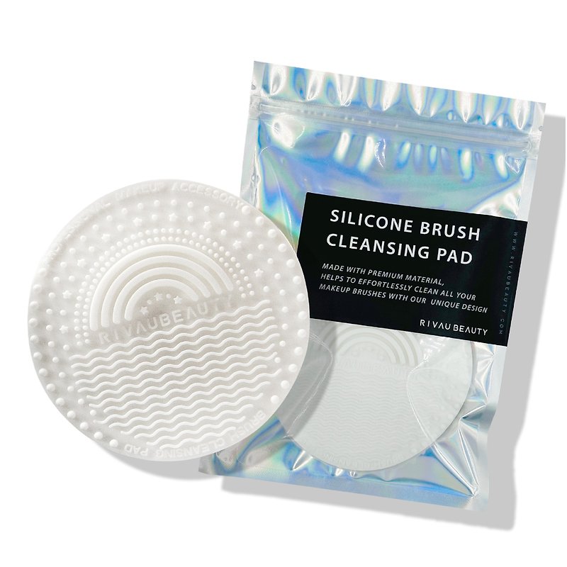 Rainbow and Sea Brush Cleaning Pad - Facial Massage & Cleansing Tools - Plastic White