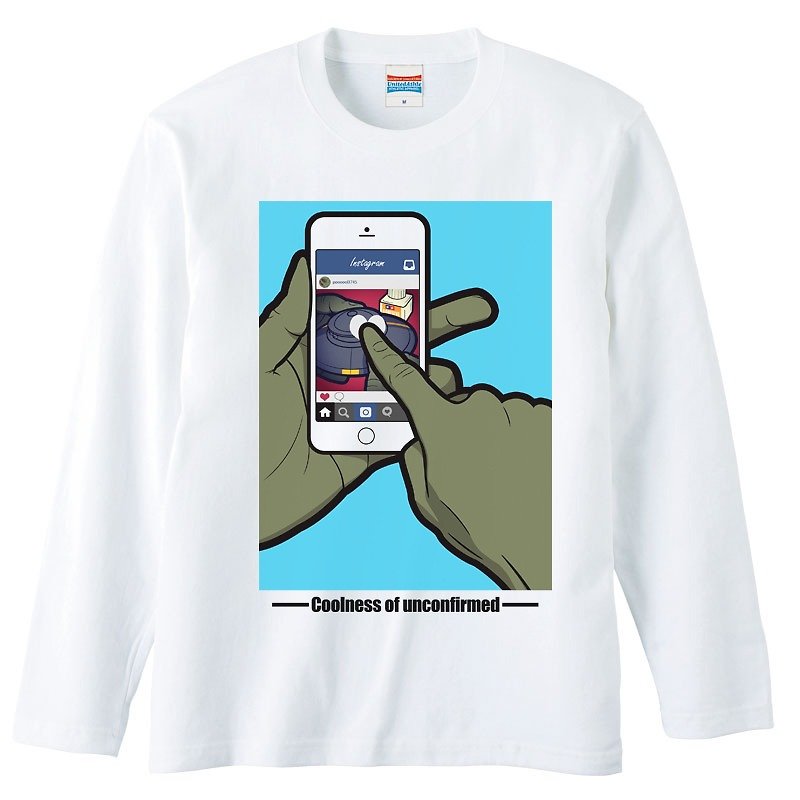 Long sleeve T-shirt / alien SNS - Men's T-Shirts & Tops - Cotton & Hemp White