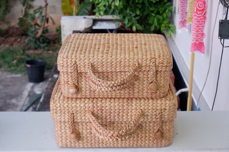 Travel bag Woven bag Water hyacinth woven bag - Luggage & Luggage Covers - Plants & Flowers 