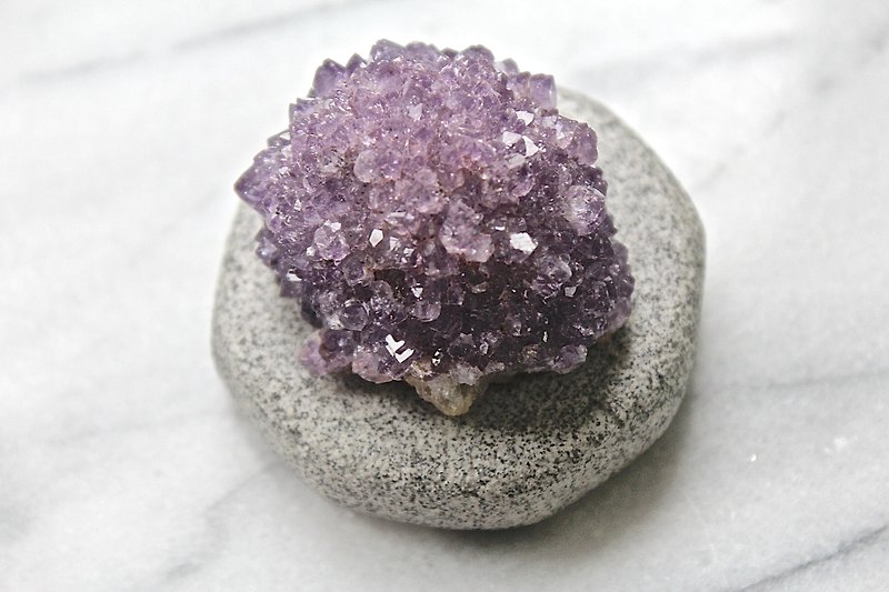 Brazil planted SHIZAI ▲ stone flower amethyst ore (with stand) ▲ - Items for Display - Gemstone Purple