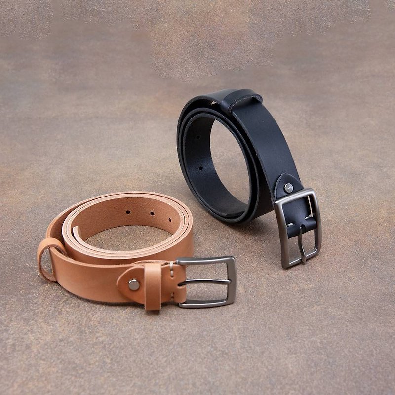 Belt belt online teaching with material package made of Italian vegetable tanned leather - Leather Goods - Genuine Leather Multicolor