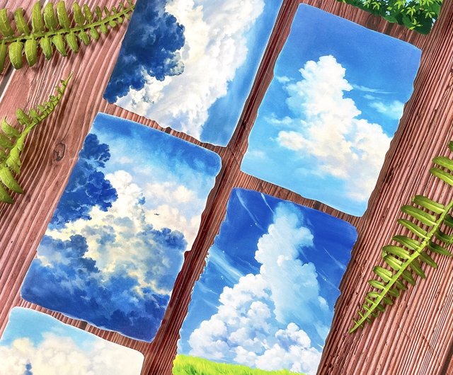 宙海 青空と白い雲 快晴 PET マスキングテープ 巨大な絵画のような世界