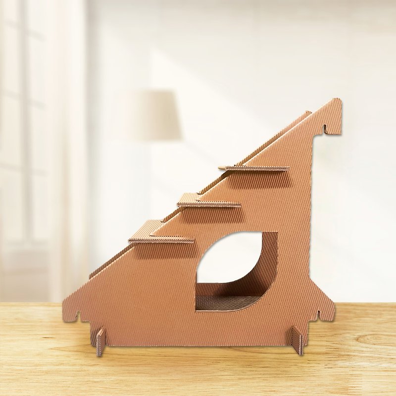 [Jenga Stairs] It is a staircase or a cat tunnel and needs to be used with Jenga - ที่นอนสัตว์ - กระดาษ สีนำ้ตาล