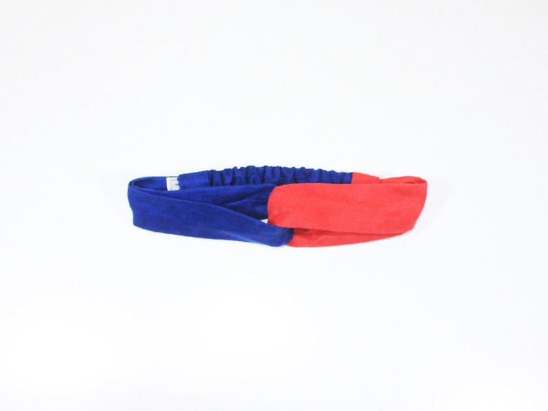 【The MAMA's Closet】Papillon (Blue with Red) / Headband - Hair Accessories - Polyester Red