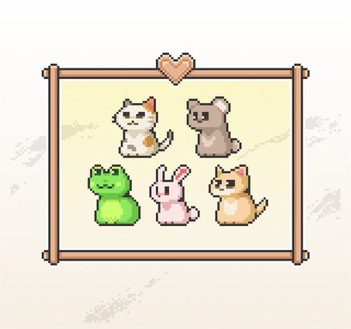 KoyLiang的Twitch素材庫 Twitch表情符號貼圖/忠誠點數獎勵/畫素遊戲風/小動物