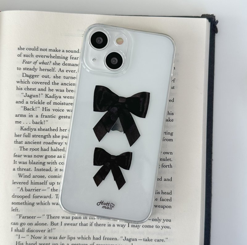 iPhone 16/15/14/13/12/11/XS/XR/7/8/SE2/SE3 Ribbon Transparent Phone Case - 手機殼/手機套 - 塑膠 多色