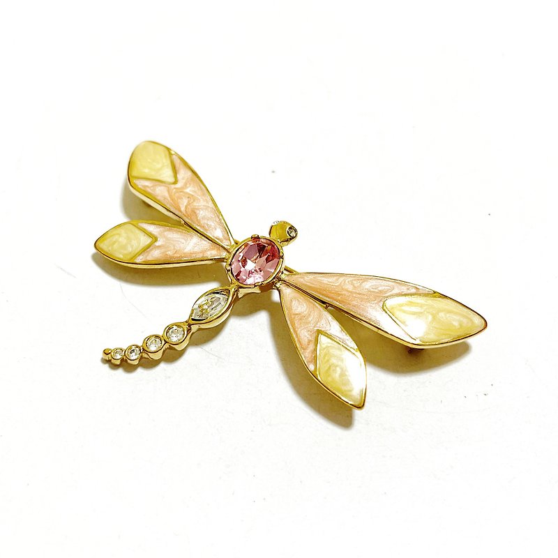 TP-(1980) KJL for Avon Diamond Dragonfly Brooch - Brooches - Other Metals Multicolor