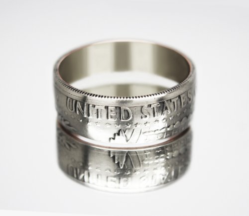 CoinsRingsUkraine USA Coin Ring 50 cents 1968 coin rings for men coin rings for women mens coin
