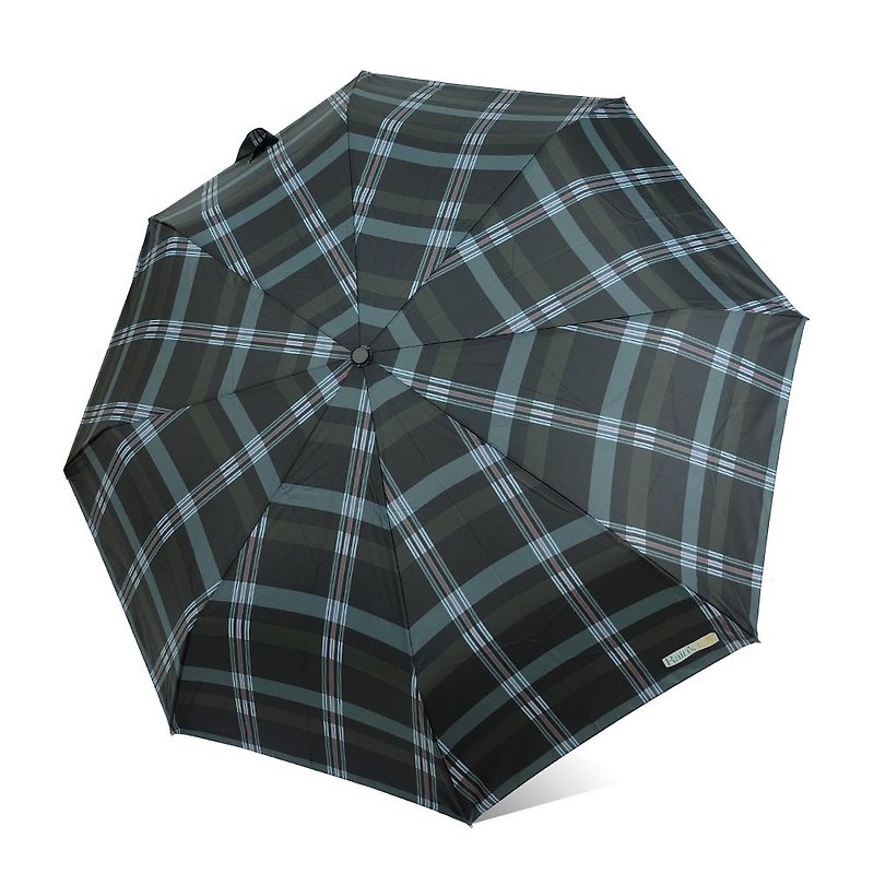 [Taiwan] Rain's talk creative gentleman anti-UV tri-fold effort to automatically open umbrella - ร่ม - วัสดุกันนำ้ สีดำ