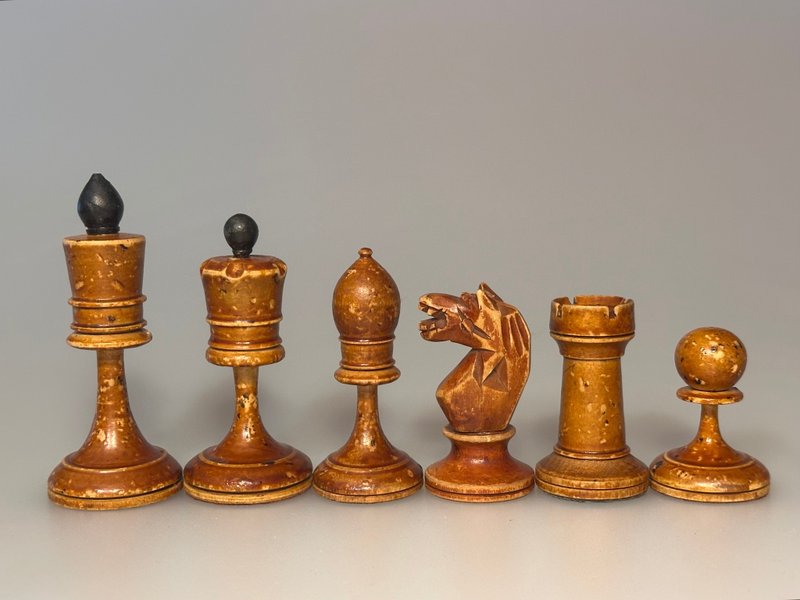 Rarest Russian Soviet chess set called BFI / Vsekokhudozhnik - 桌遊/卡牌 - 木頭 黑色