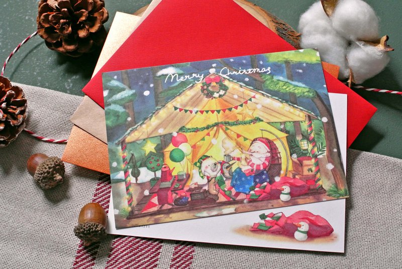 聖誕卡片、明信片 | 睡前讀信給你聽 - 卡片/明信片 - 紙 綠色