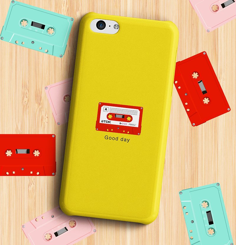 Good day Cassette - Yellow Phone case - เคส/ซองมือถือ - พลาสติก สีเหลือง