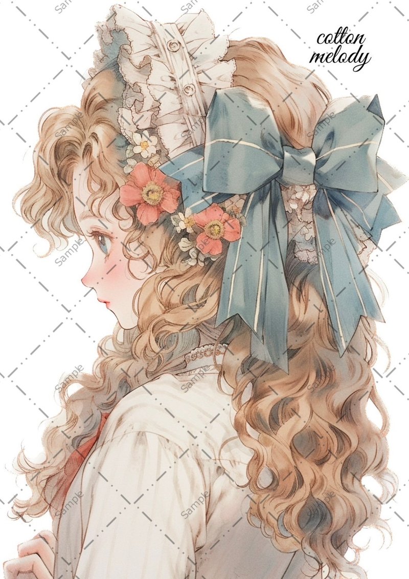 original sticker no.10 人物ステッカー オリジナルステッカー 人物ステッカー 女の子ステッカー オリジナル人物ステッカー - 貼紙 - 紙 