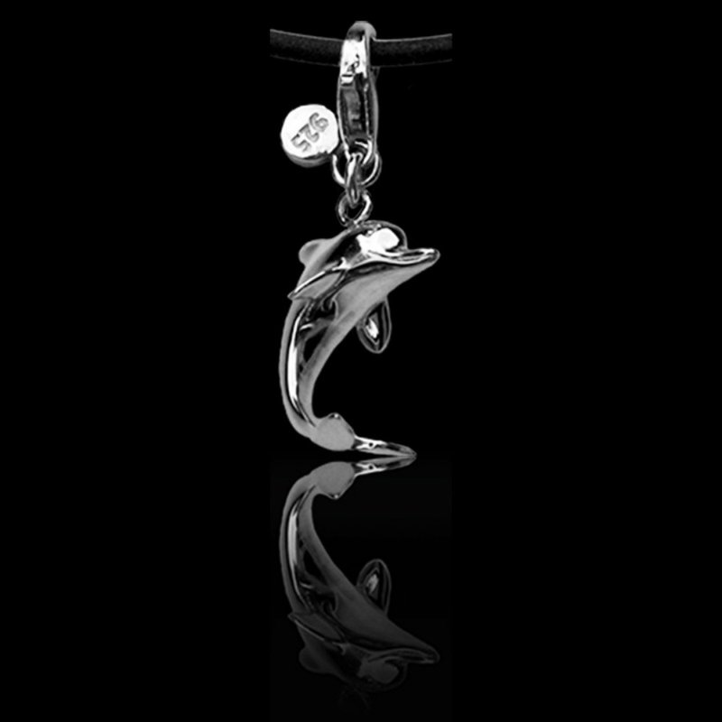 Dolphin Silver Charm - 項鍊 - 純銀 