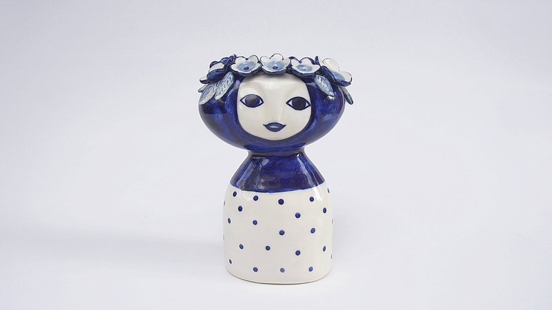 Lady Blue l ceramics l May&Clay Ceramics Studio - 擺飾/家飾品 - 陶 藍色