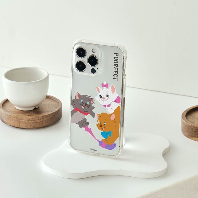 Disney Cats And Dogs-瑪麗貓款三兄妹全氣囊防摔iPhone手機殼 - 手機殼/手機套 - 矽膠 多色