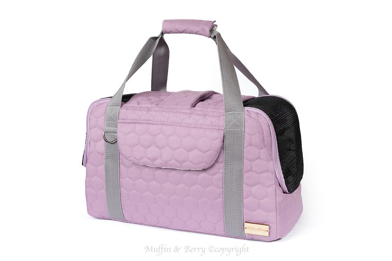 Completely closed pet travel purse LUCIA - Pet Carriers - Polyester Purple