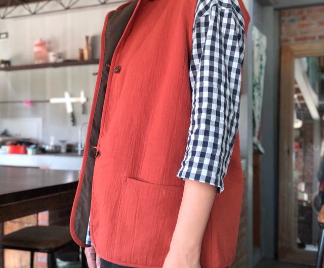 秋冬ニューファッション 2層コットンフード付きベスト ショップ Cookbythesea ベスト Pinkoi